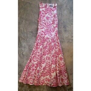 Vtg 80s Ulterior Motives Dress Colorful Medium Rose Floral Cottagecore Sundress